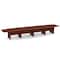 Officesource OS Laminate Conference Tables - Expandable Boat Shaped Conference Table with Slab Base OSCB18CH - alternate 1